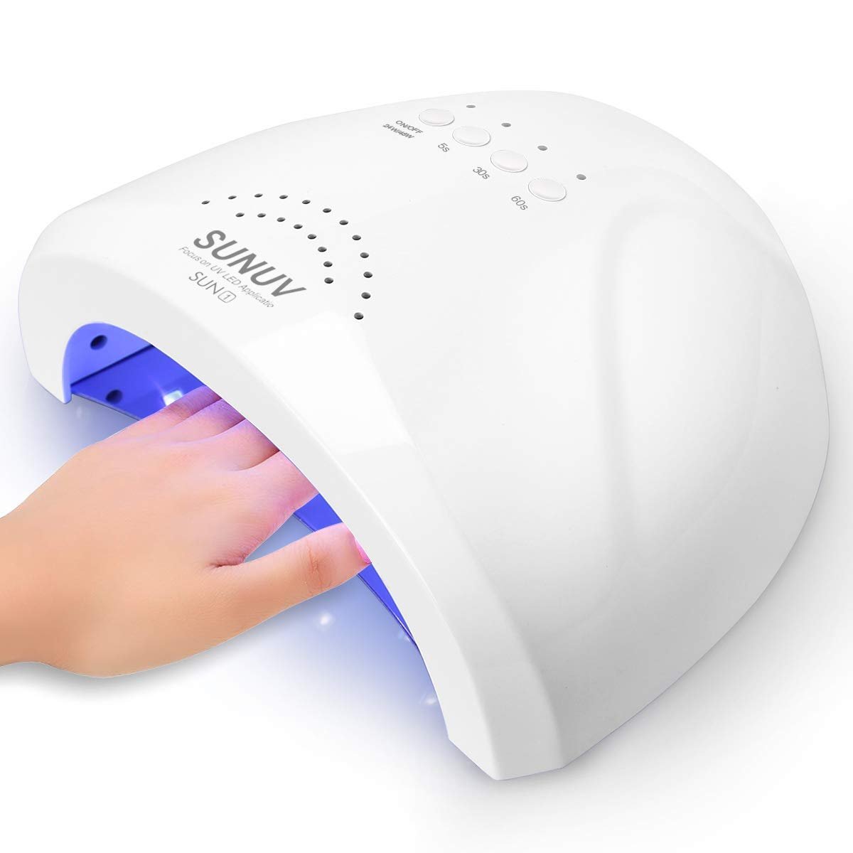 Version 1.0.0 UV LED Nail Lamp, SUNUV Gel Nail Light for Nail Polish 48W UV Dryer with 3 Timers SUNone - Image 1