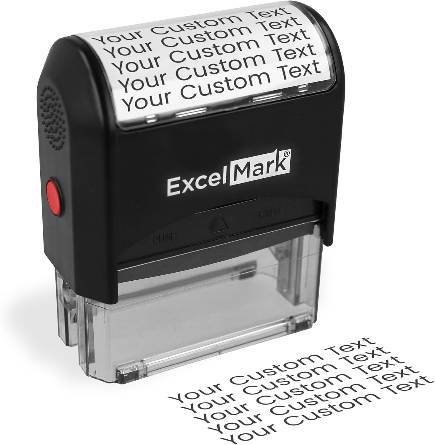 Version 1.0.0 ExcelMark Custom Stamp ? Clear & Crisp Impressions ? Personalized Self-Inking Rubber Stamp ? Use for Address Stamp and More (Extra Large) - Image 1